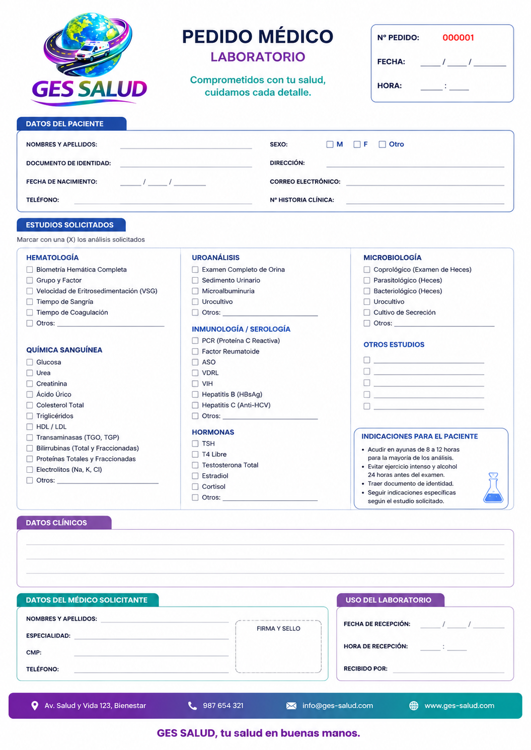 Pedidos Médicos